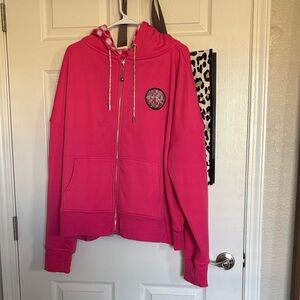 Just Trish Pink Zip-Up Hoodie